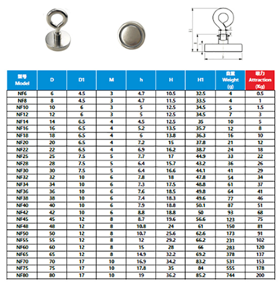  Neodymium Recovery Magnet Metal Treasure Hunting Fishing Magnet
