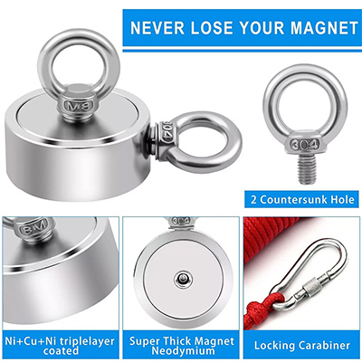 2000LB Fishing Magnet Super Strong Customized Neodymium Magnet